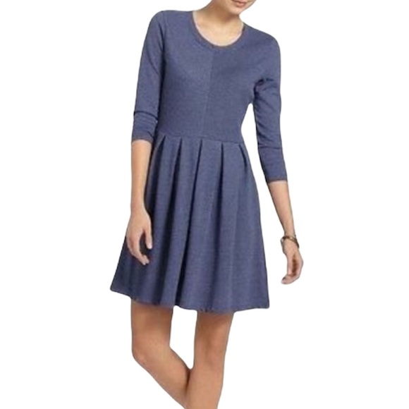 Anthropologie Dresses & Skirts - Anthropologie Puella "Sloped Peaks" Pleated Knit Pull-On Dress XS